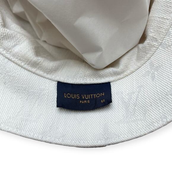 Louis Vuitton Bucket Hat Monogram White Watercolor Multicolor - Picture 5 of 10